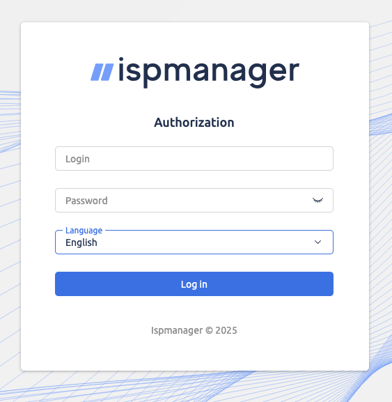 Login page